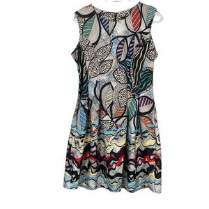 ISLE by Melis Kozan Tulum Abstract Dress Size Large Multicoloured Sleeveless NWT